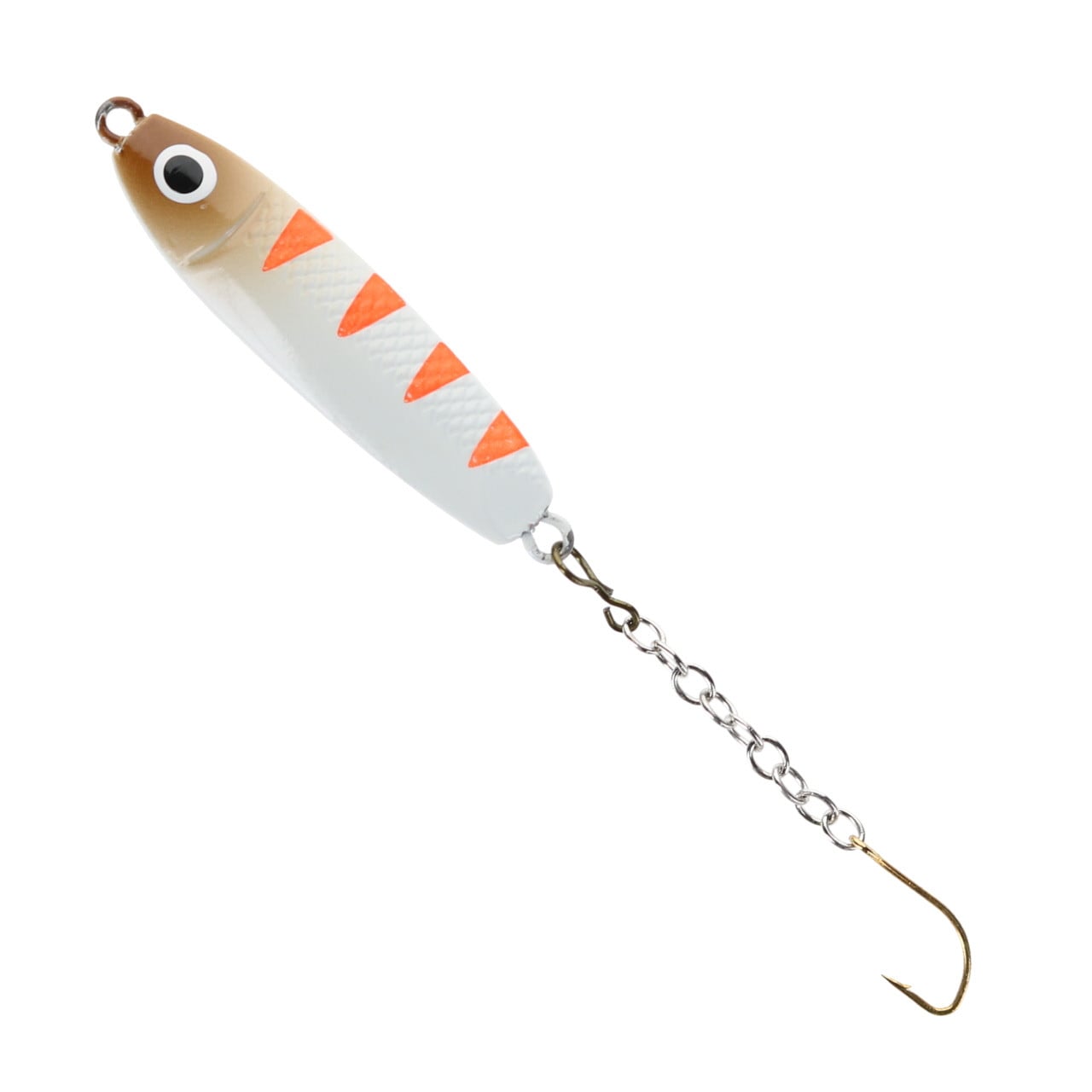 Halli Chain-Hook Jig color Glow White - Orange Scale