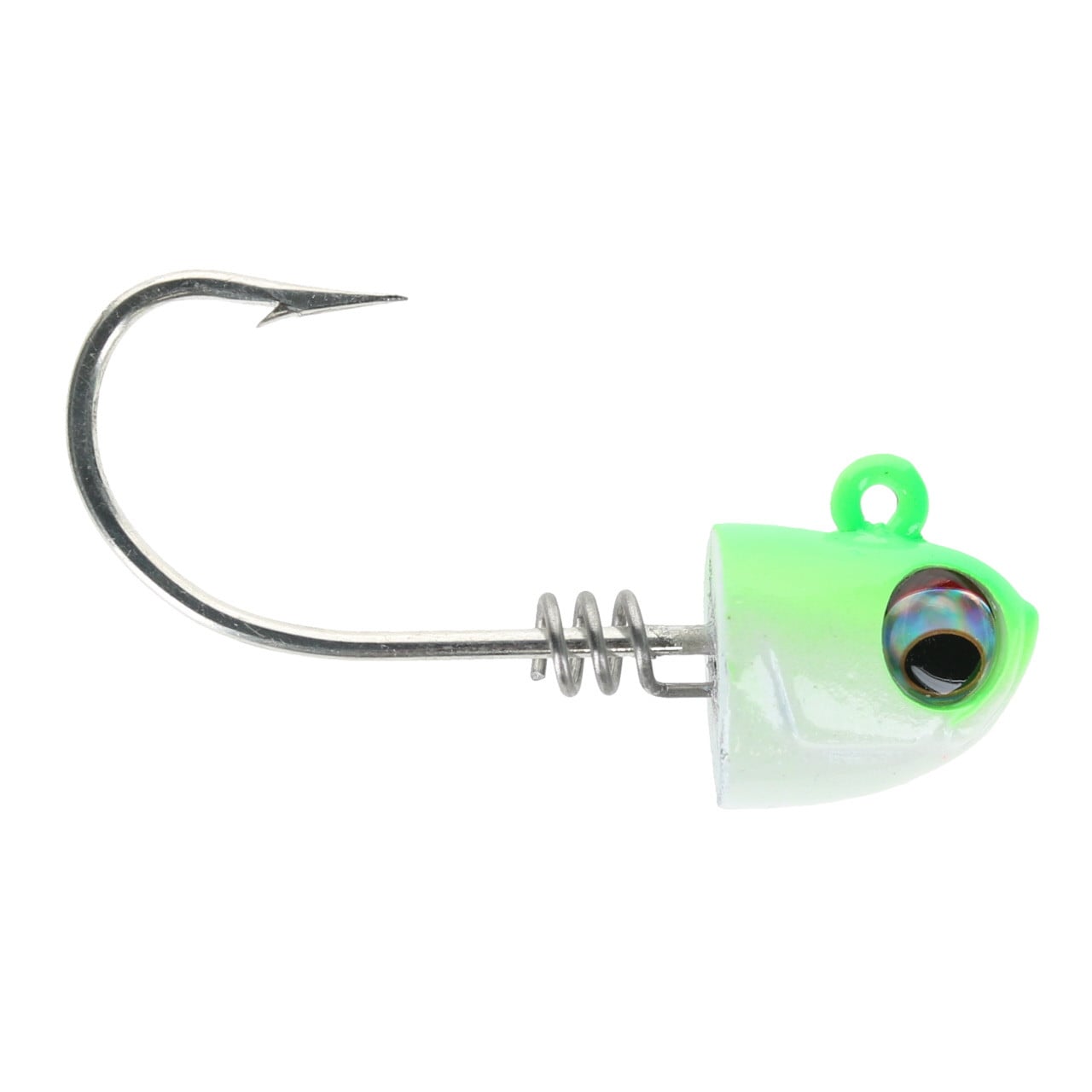 No Live Bait Needed Jig Heads - Size 8/0 color Limesider