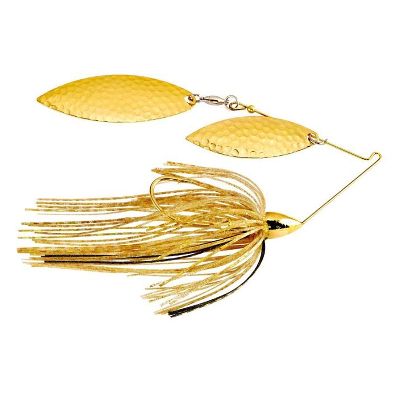 War Eagle Hammered Double Willow Spinnerbait color Gold Shiner