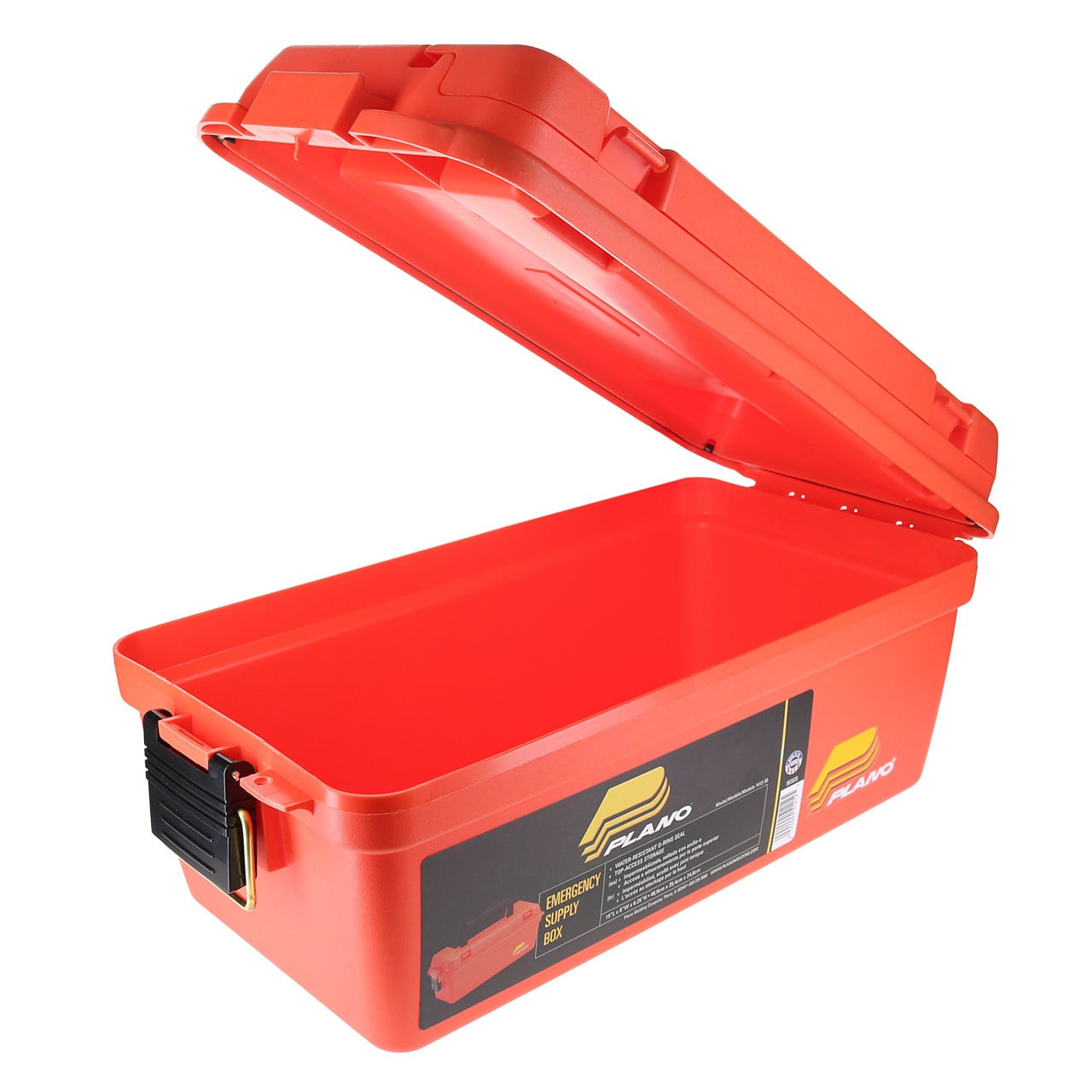 Plano Marine Emergency Supply Box Shallow Model with main compartment open