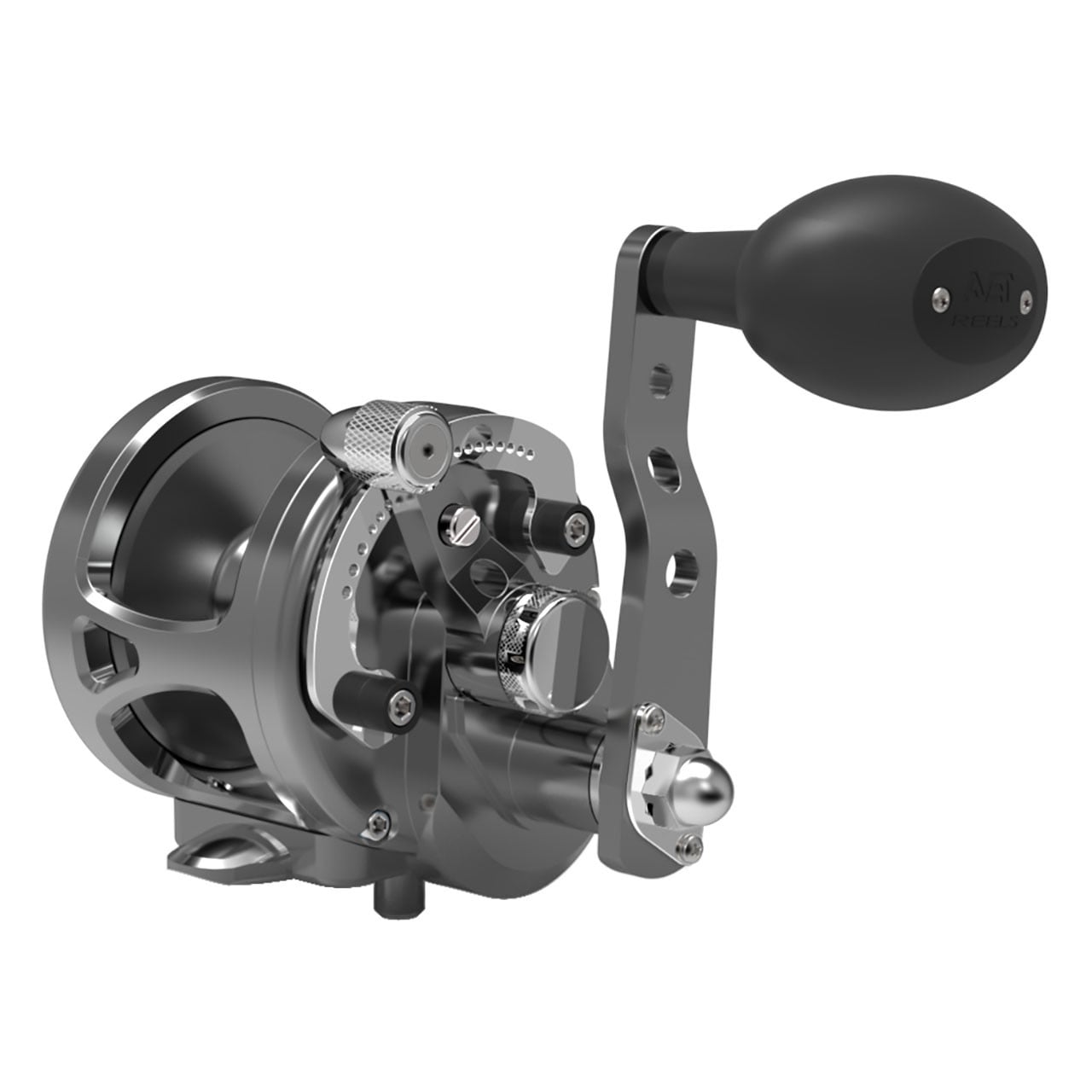 Avet MXJ MC G2 Lever Drag Conventional Reel color Gunmetal right hand with Glide Plate