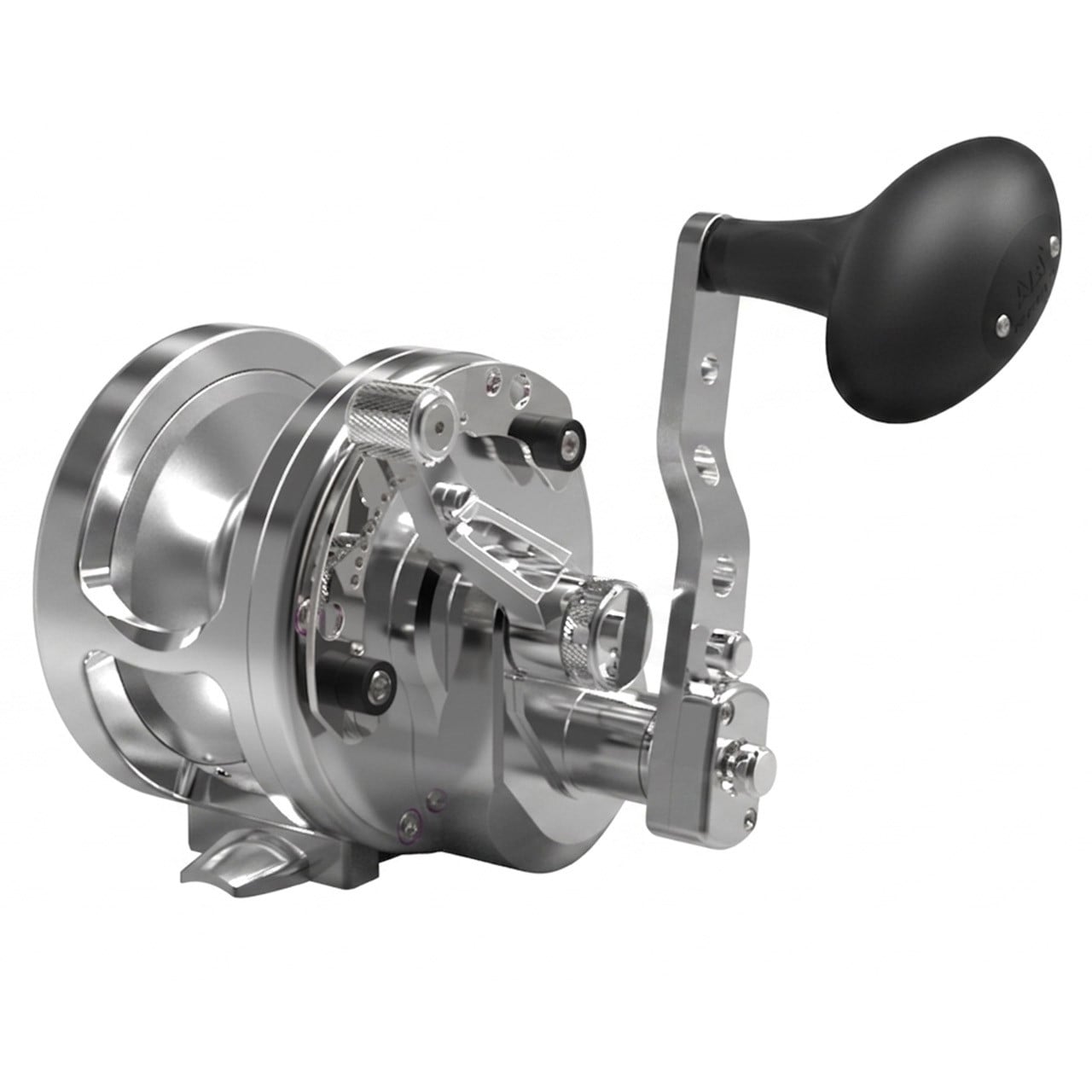 Avet HXJ Raptor Plus Three-Speed Lever Drag Conventional Reel color Silver Right Hand