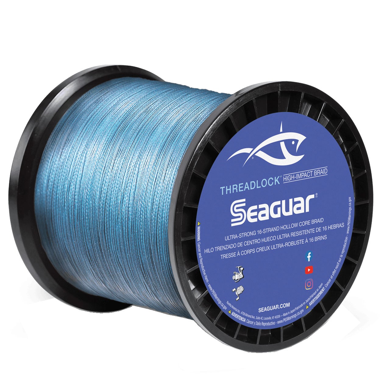 Seaguar Threadlock Hollow Core Braided Line color Blue