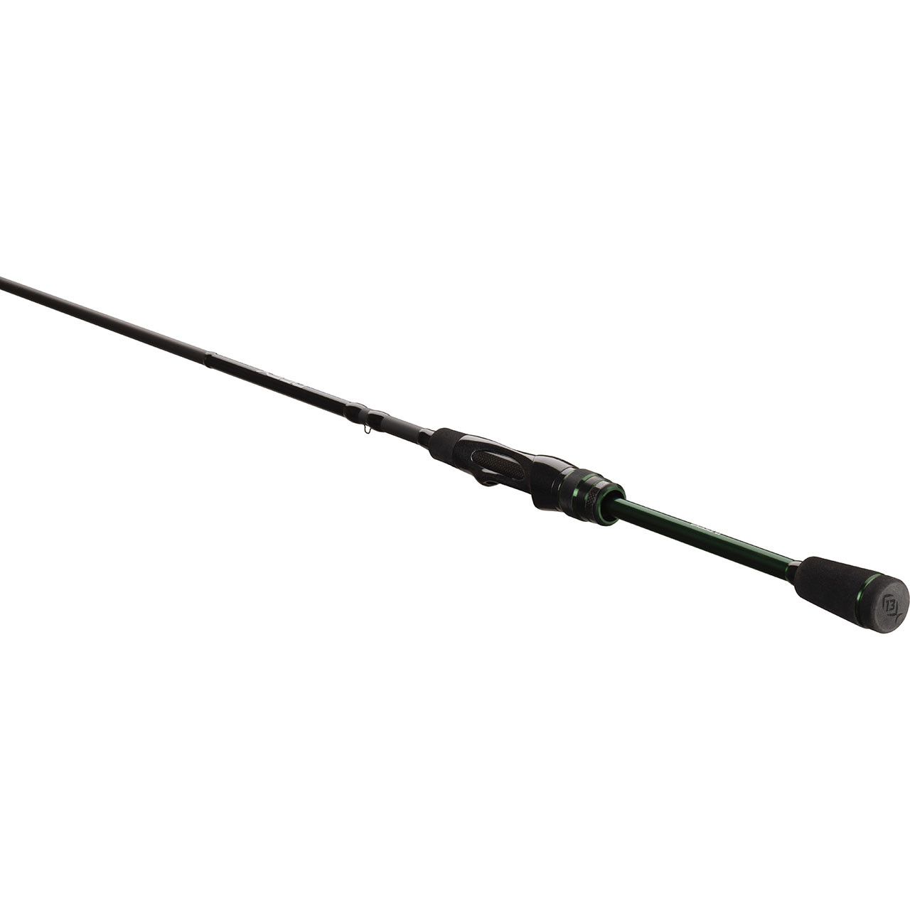 13 Fishing Defy Spinning Rod model DFYS56UL-F handle type A close up of handle