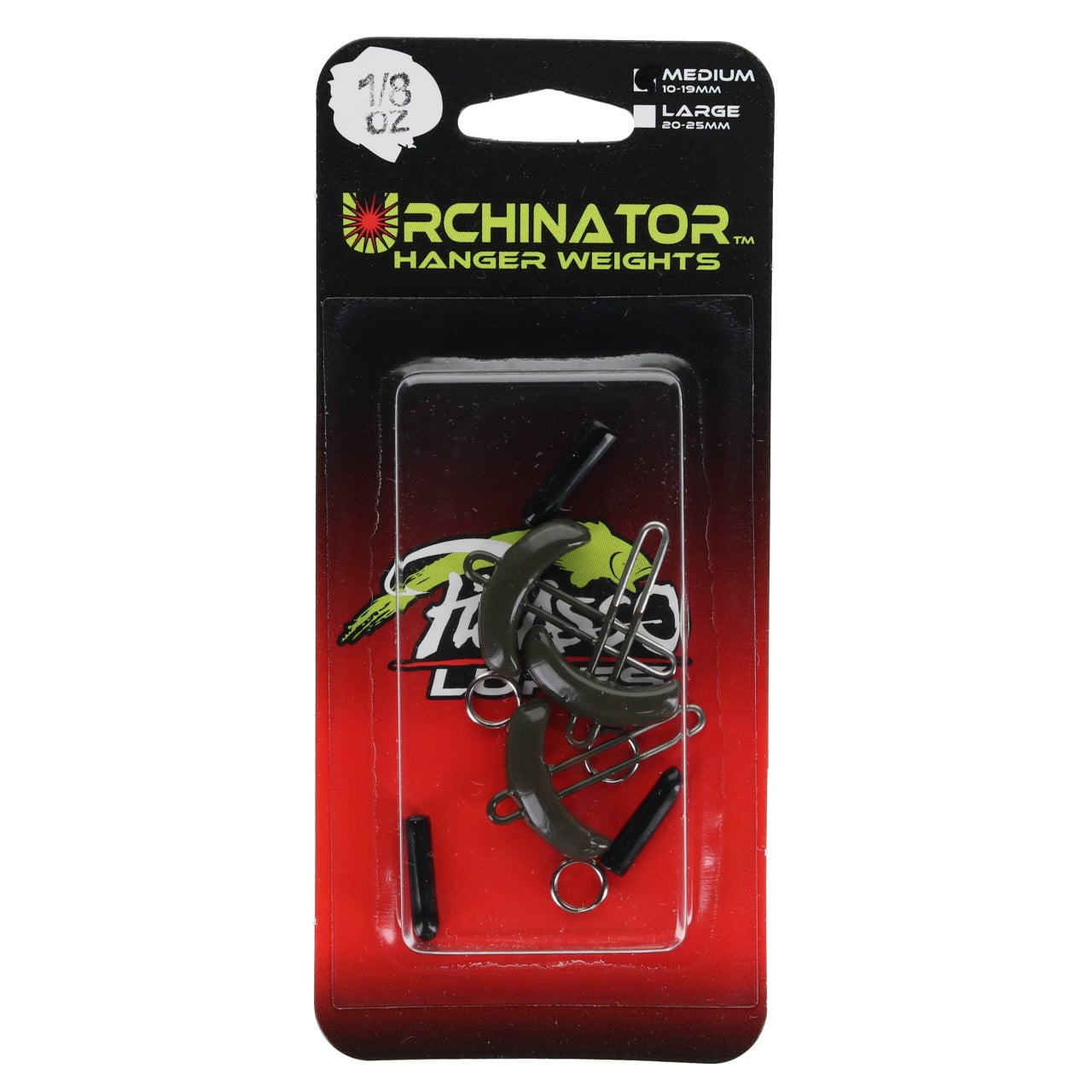 Picasso Lures Urchinator Hanger Weights color Green Pumpkin size 1/8 oz. in package