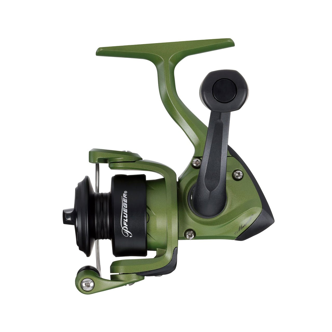 Pflueger Monarch Spinning Reel close up of handle