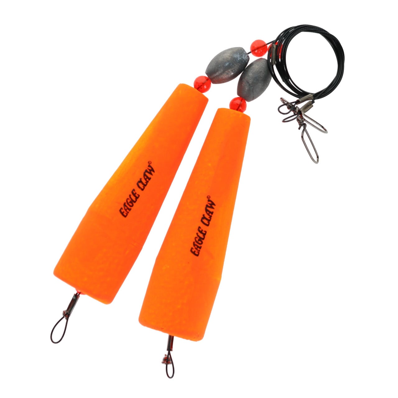 Eagle Claw Foam Popping Rig 4 in. color Orange wire