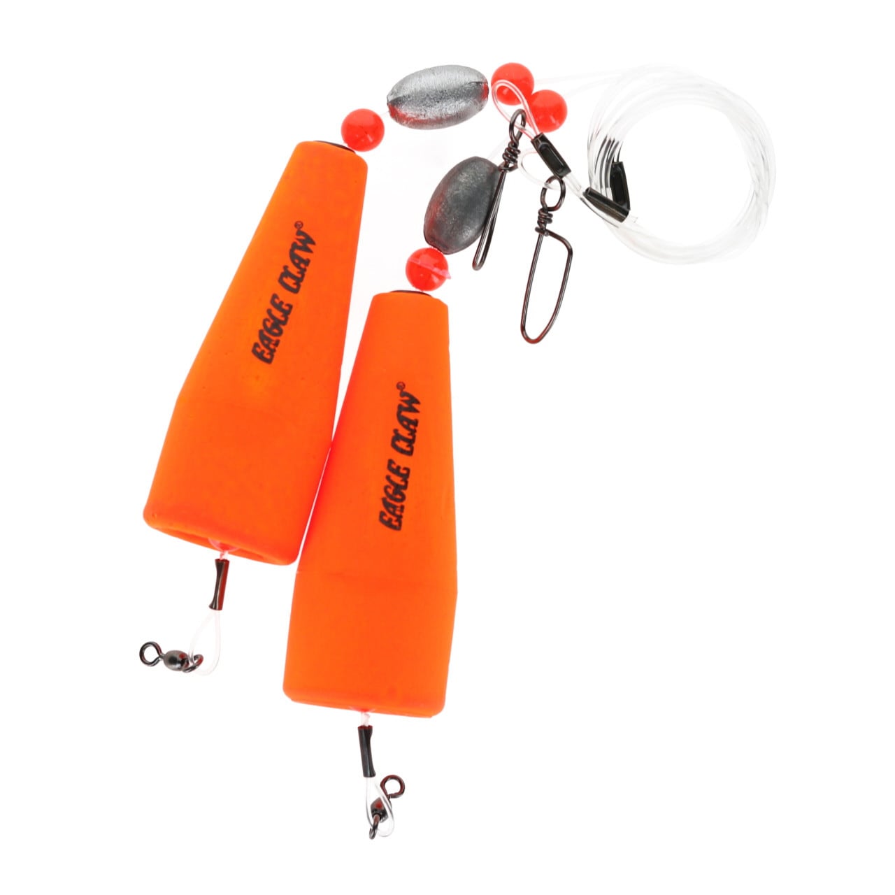 Eagle Claw Foam Popping Rig 3 in. color Orange mono