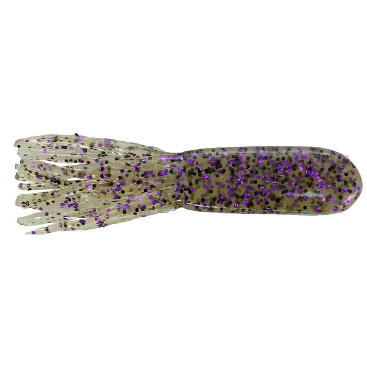 Big Bite Baits Flat Tube Soft Bait color Smoke Black Purple