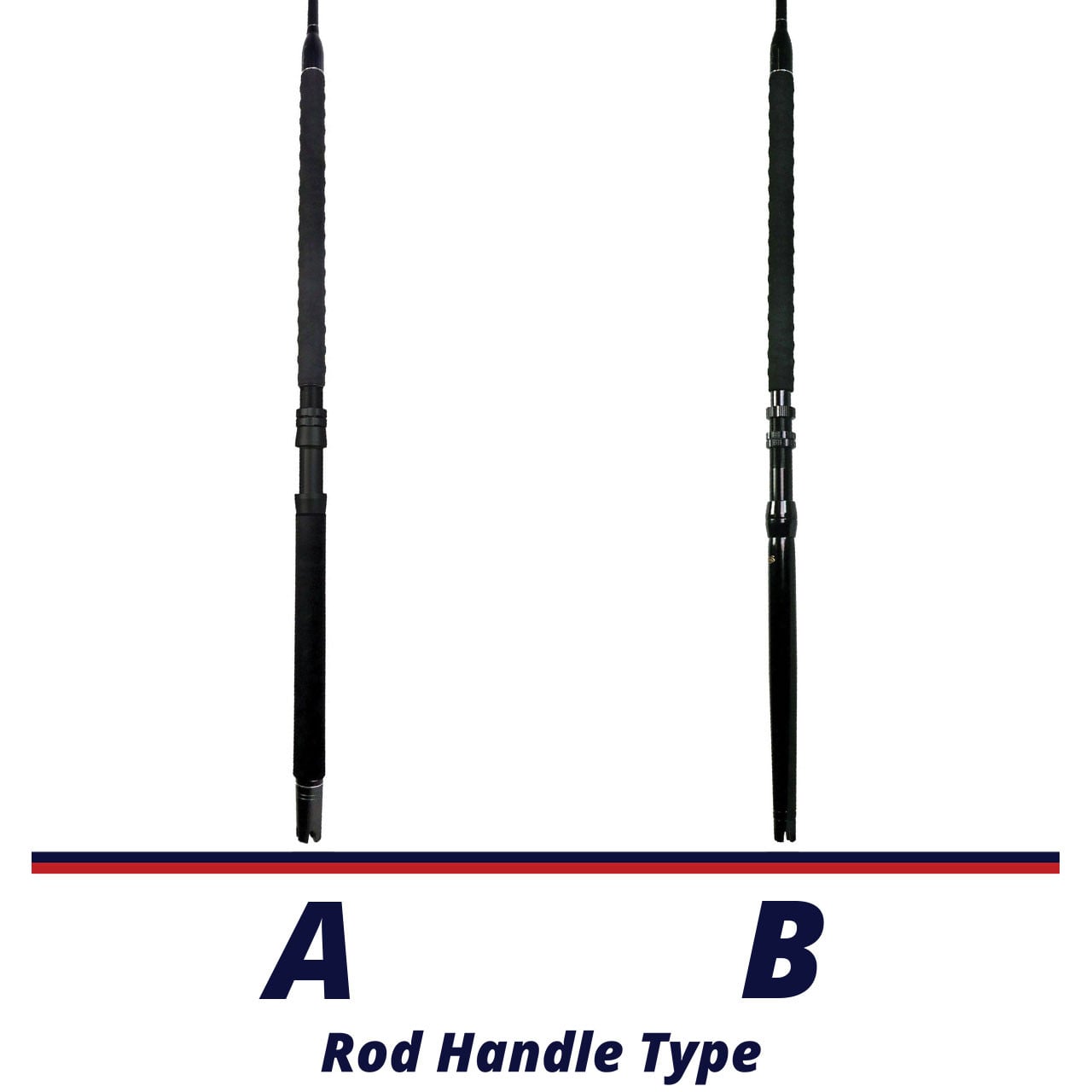 Okuma LBS Custom Shark Rod handle comparison chart