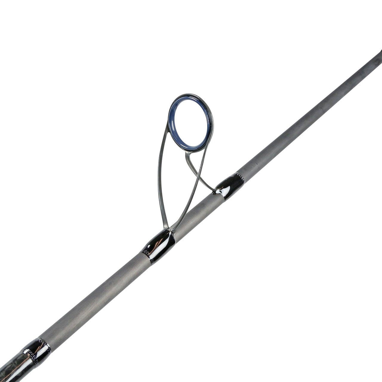 Okuma Silver Slayer "A" Tarpon Spinning Rod close up of guide
