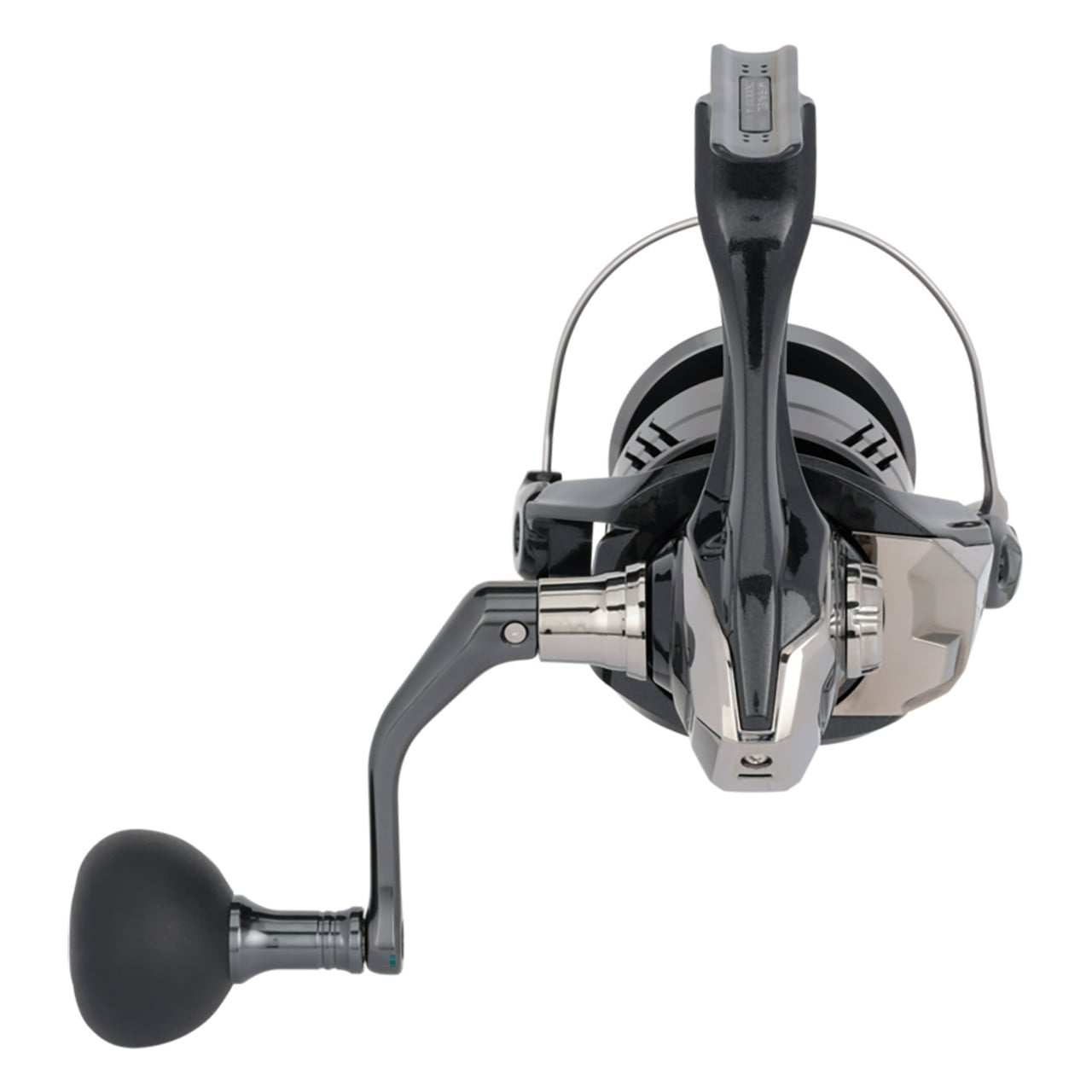 Shimano Miravel A Spinning Reel model MIRC5000XGA with handle C back view of reel