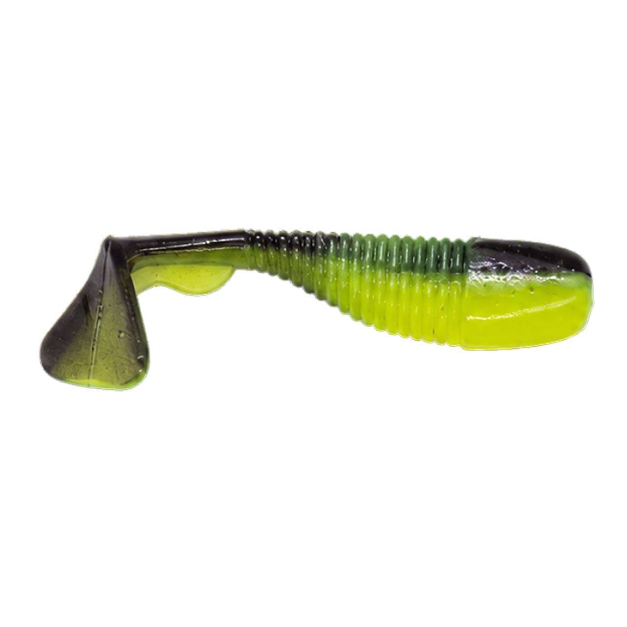 Duckett Crappie Slayer Subtle Tail Swimbait color Black Chartreuse