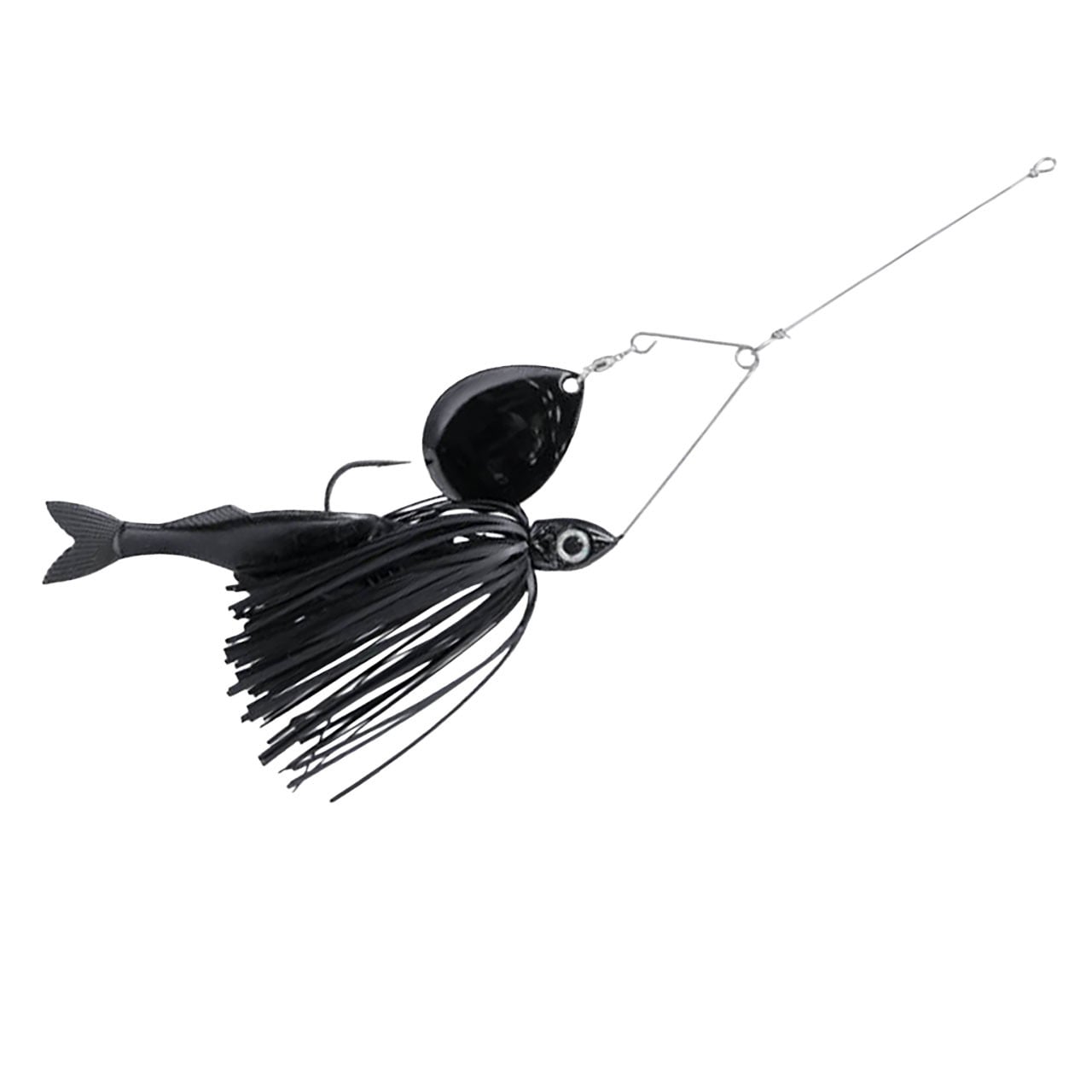 Buckeye Lures Propwash Spinnerbait color Black w/ Black Blade