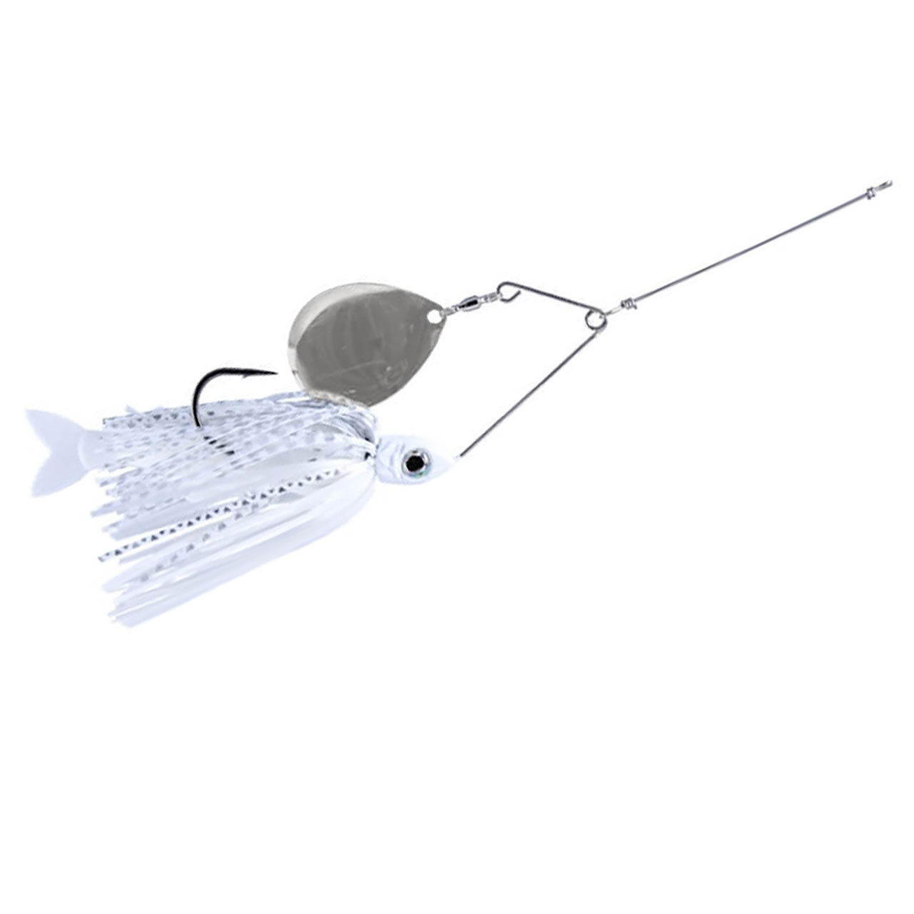 Buckeye Lures Propwash Spinnerbait color White w/ Nickel Blade