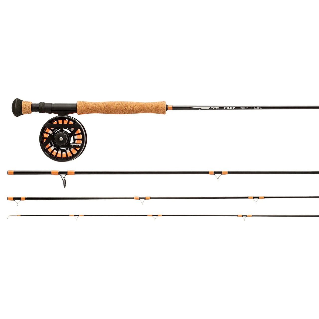 Temple Fork Outfitters Pilot Fly Rod & Reel Outfit model TF 08 90 4 PT K handle type B all pieces
