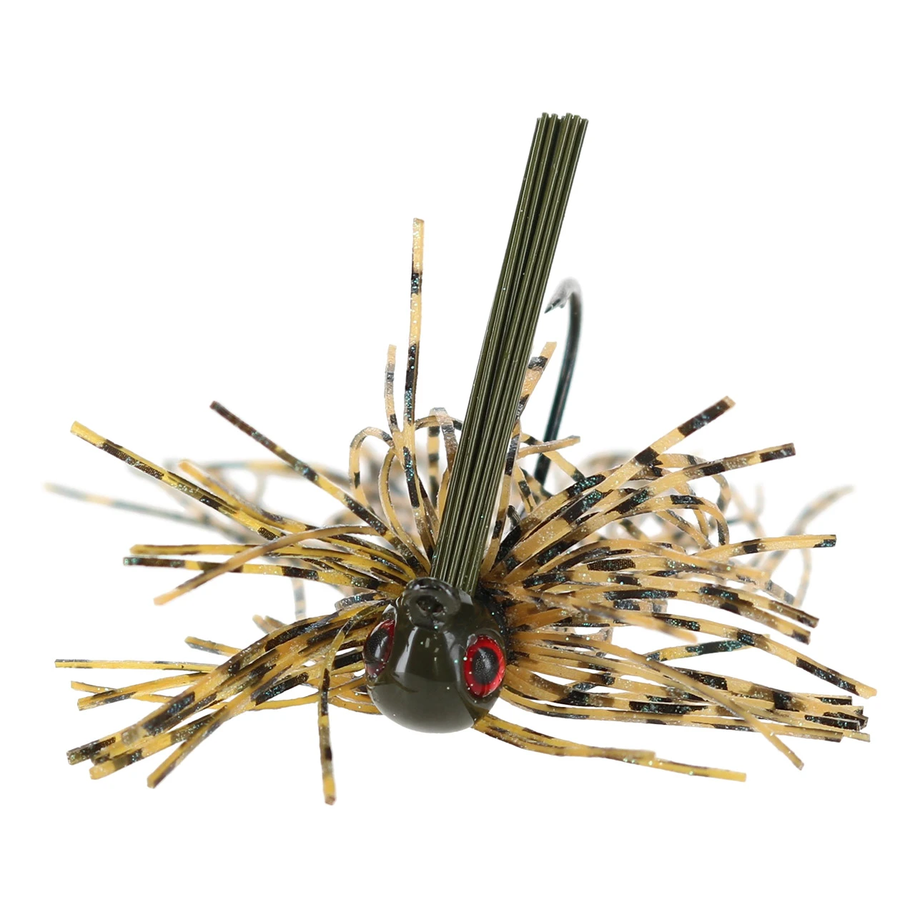 Epic Baits River Craw Finesse Jig - 3pk Exclusive Color - 3D Green Pumpkin from the front