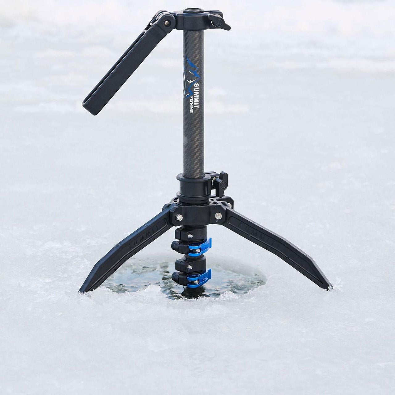 Summit FFS Carbon Fiber Transducer Pole - Ice Combo in use