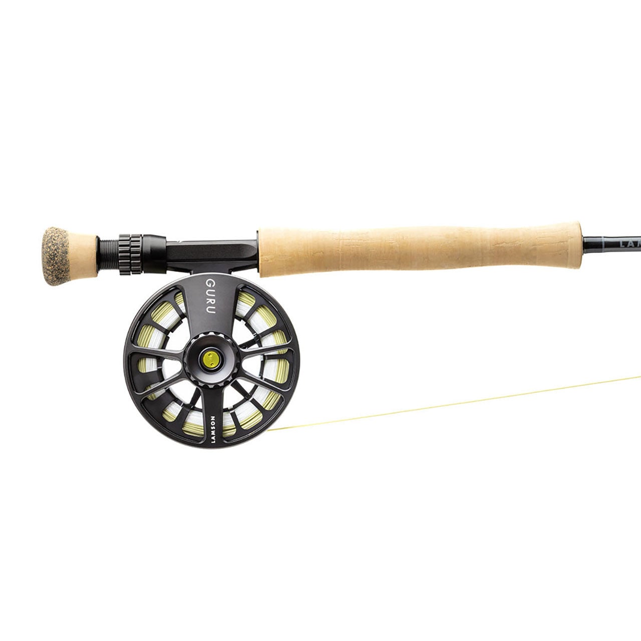 Lamson Guru Fly Rod & Reel Outfit model G7WTOUTFIT handle type B with reel attached