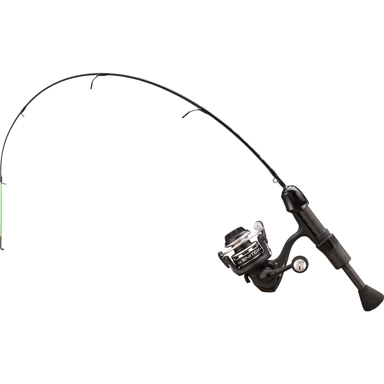 13 Fishing The Snitch Pro Spinning Ice Combo full rod, showing flexibility