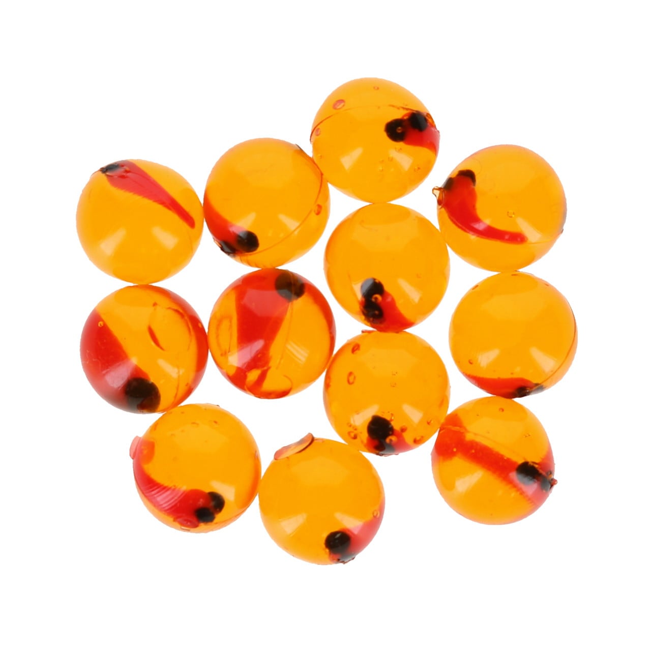 Cleardrift Super Natural Soft Beads color Amber Orange/Red Dot