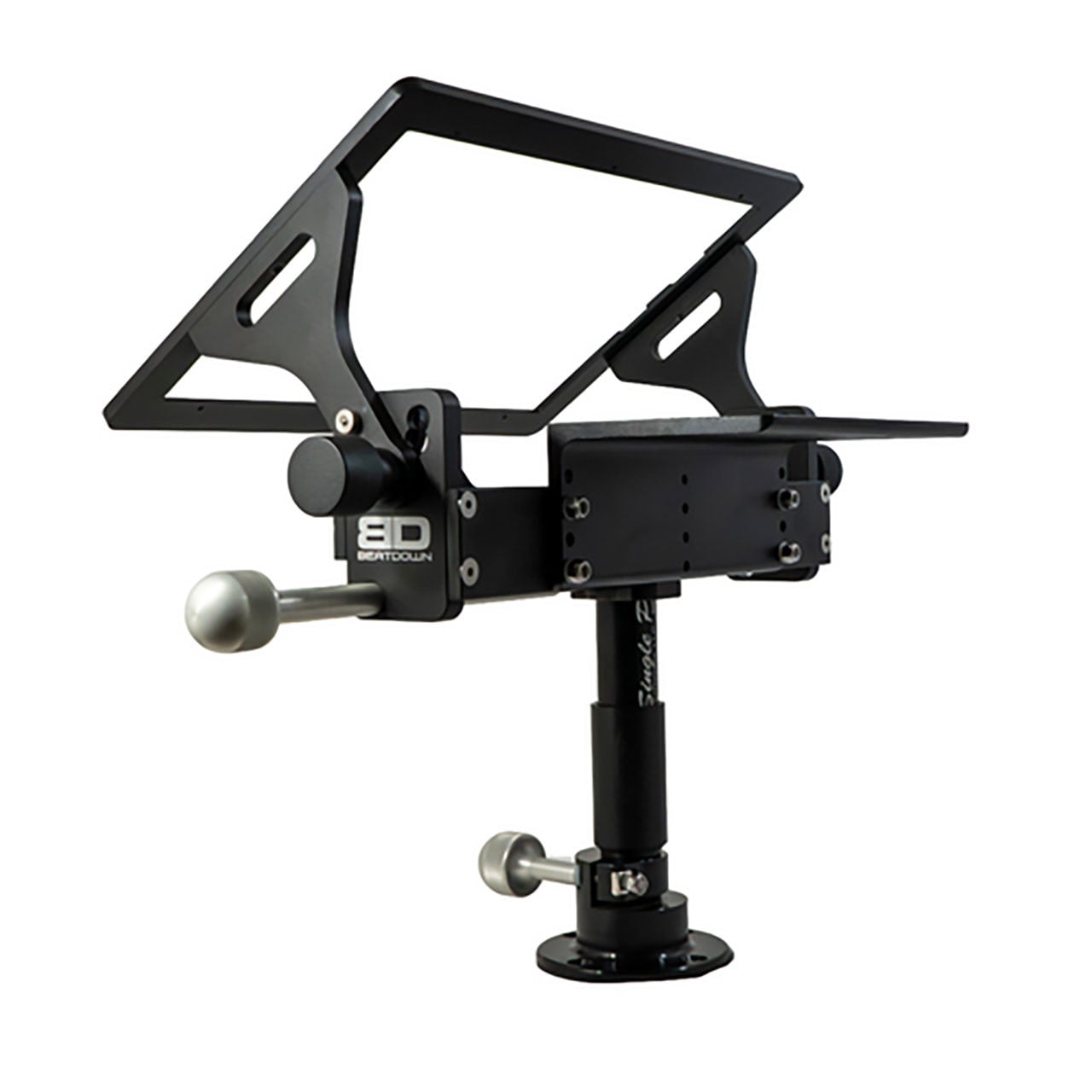 BeatDown Outdoors Commander Single Pole Mount side angle tilted and raised