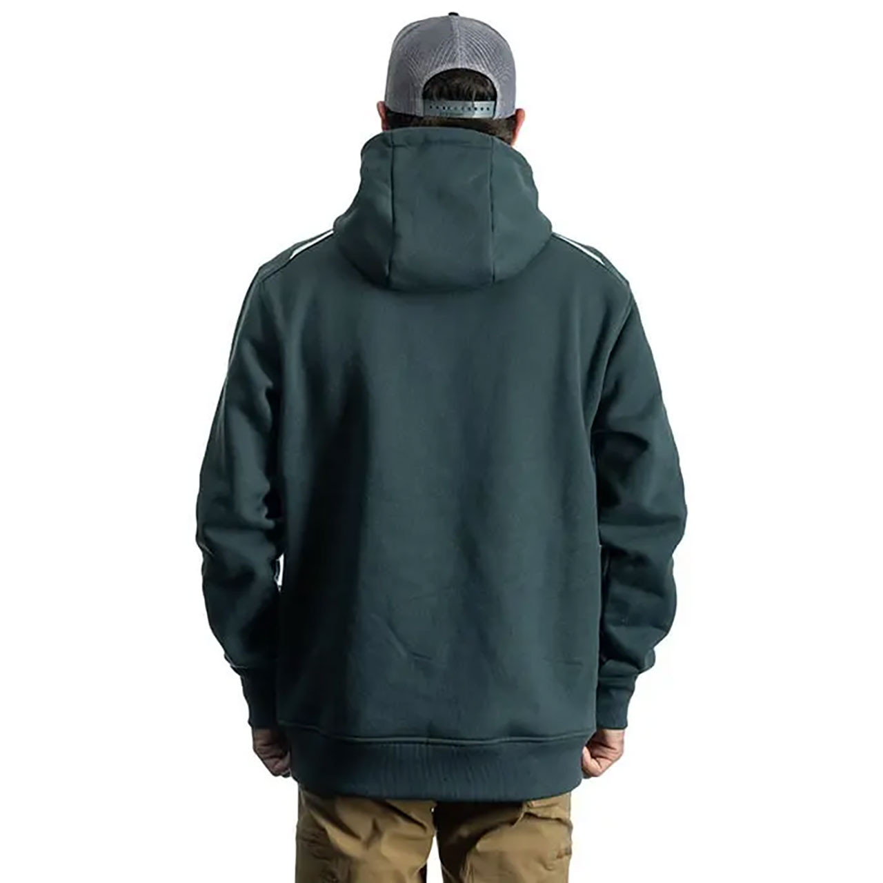 Whitewater Buoy HD Hoodie color Charcoal back view on model