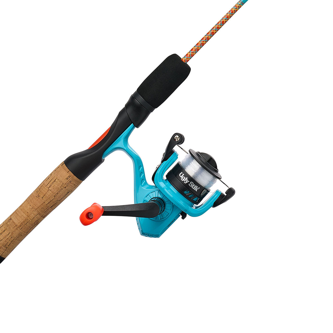 Shakespeare Ugly Stik Dock Runner LE Spinning Combo close up of reel