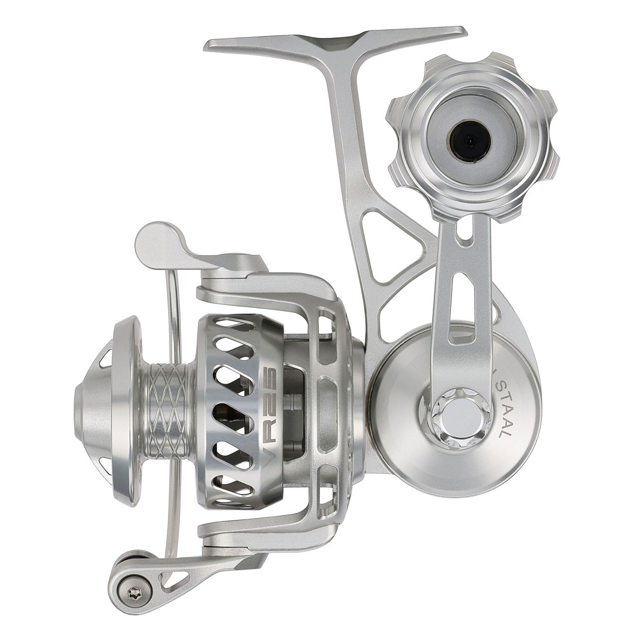 Van Staal VR II Series Bailed Spinning Reel model VRII25 close up of handle