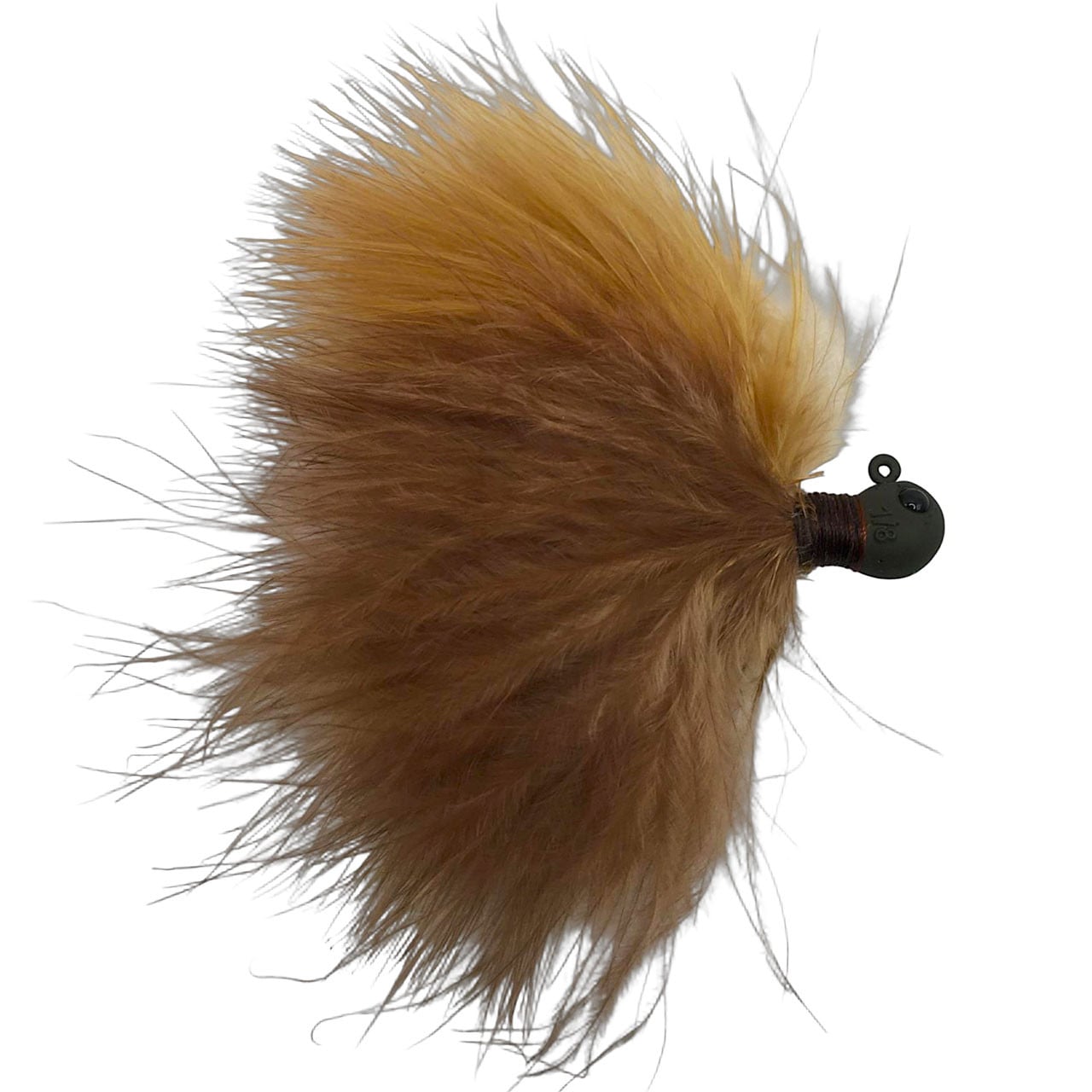 Beast Coast Hand-Tied Tungsten Compound Superfly Hair Jig color Natural Olive Pumpkin