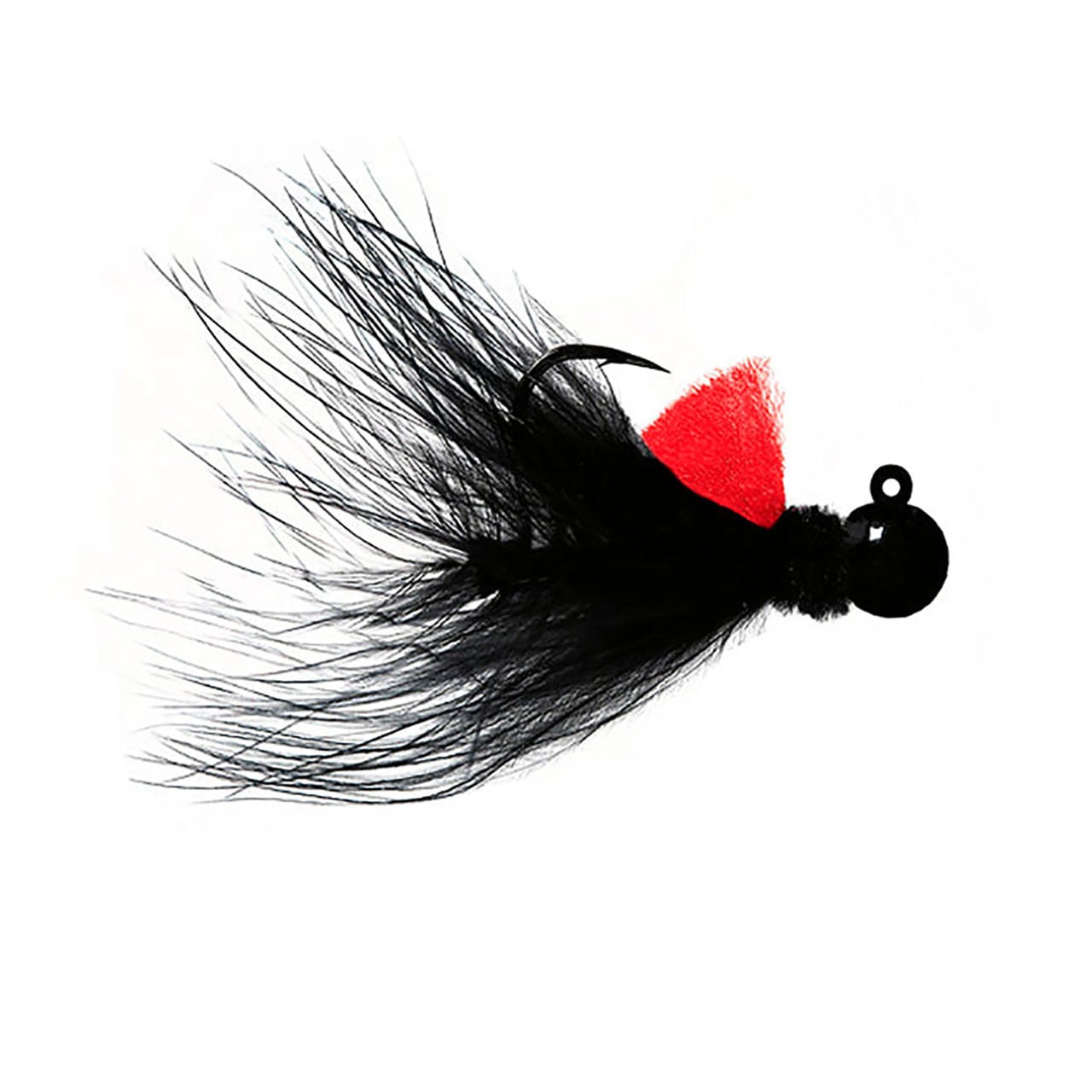 Hawken Marabou Series AeroJig in Black Black Red
