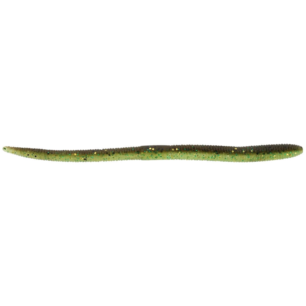Jackall Flick Shake Worms color Green Pumpkin Gold Chartreuse