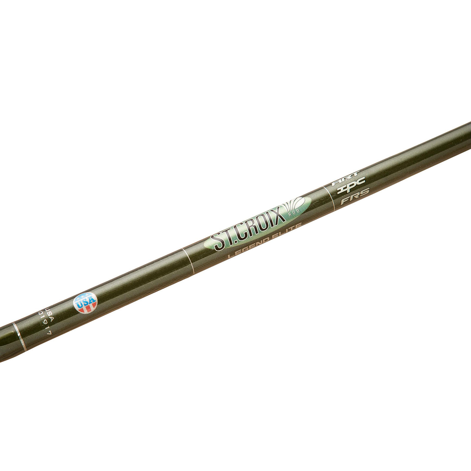 St. Croix Legend Elite Spinning Rod close up of blank showing St. Croix logo