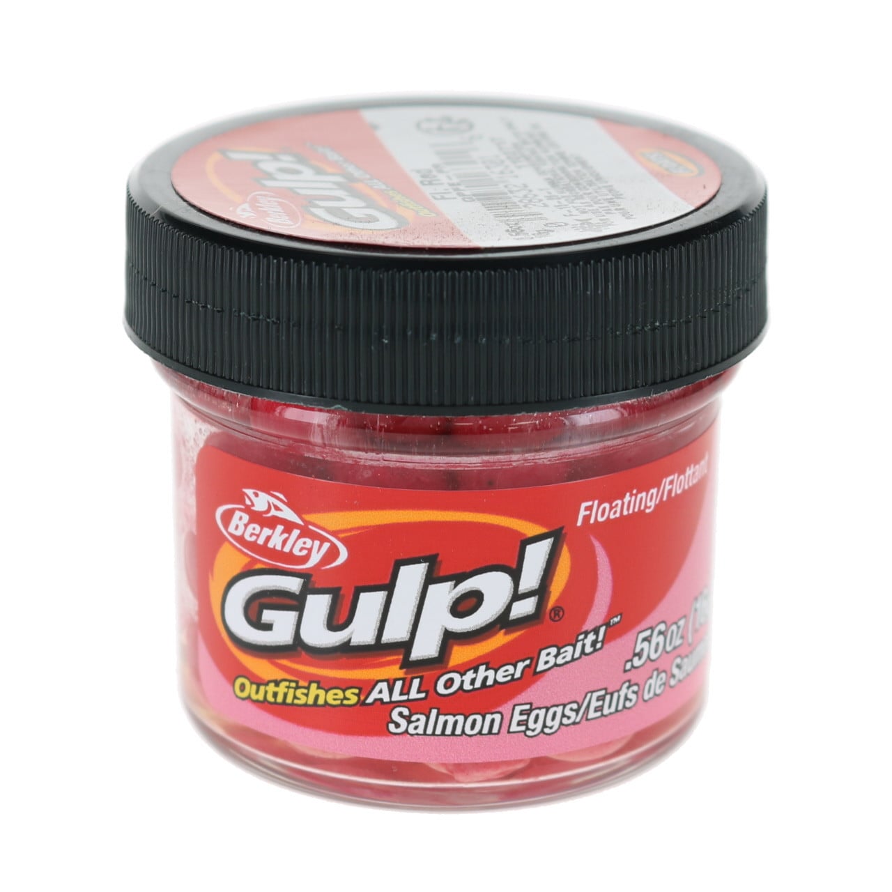 Berkley Gulp! Floating Salmon Eggs (Jarred) color Fluorescent Red in the jar