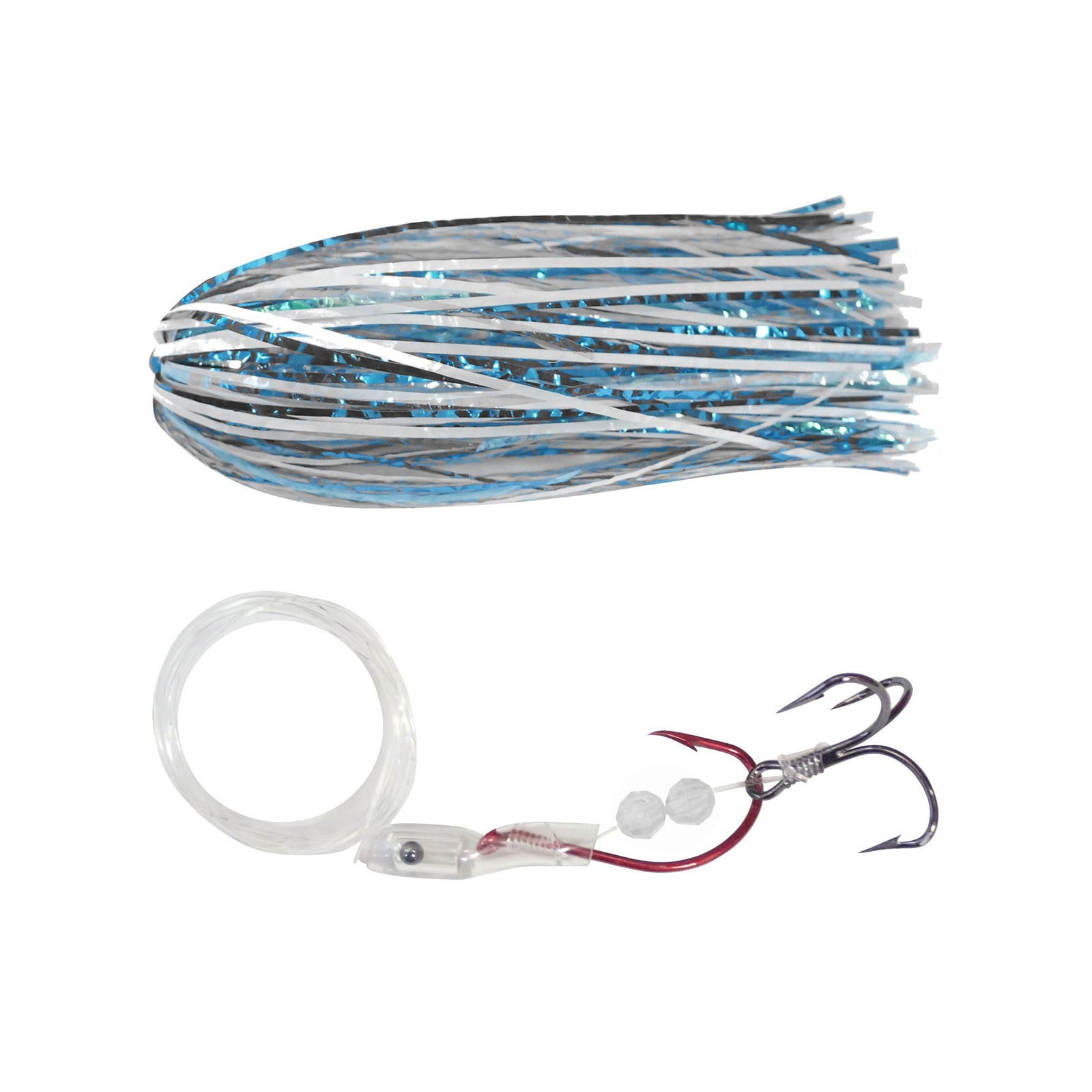 A-TOM-MIK Custom Trolling Fly color VQ Blue Glow Alewife