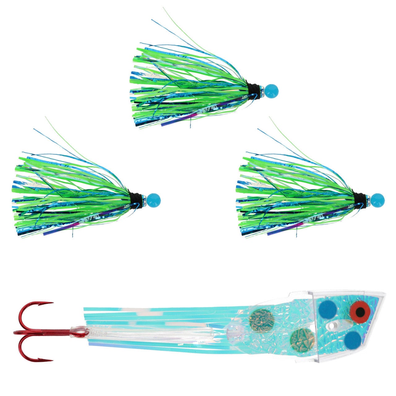 Dreamweaver Cut Bait Meat Head Rig color UV Showtime
