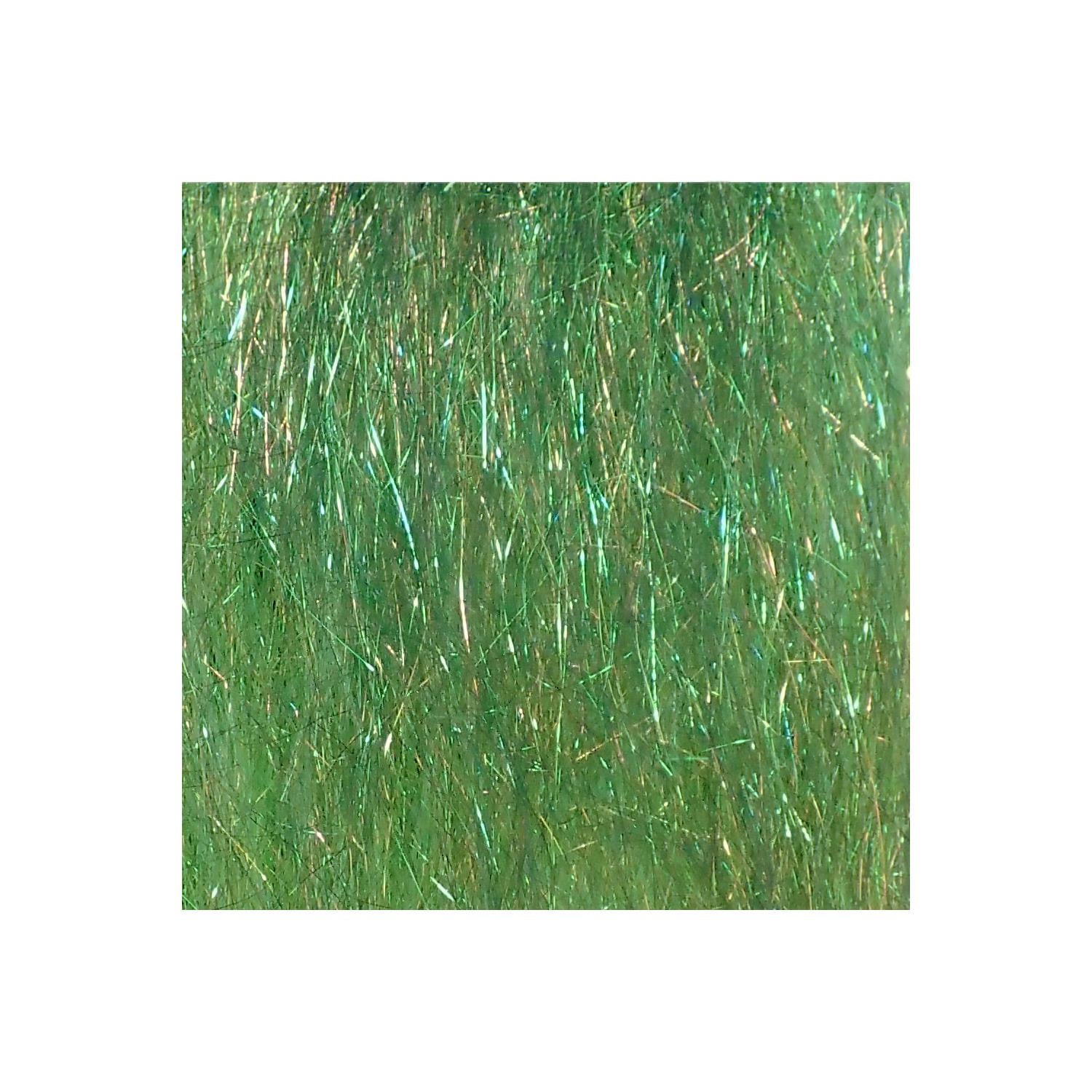 Hareline Dubbin Ice Dub Minnow Back Shimmer Fringe color Pearl Peacock