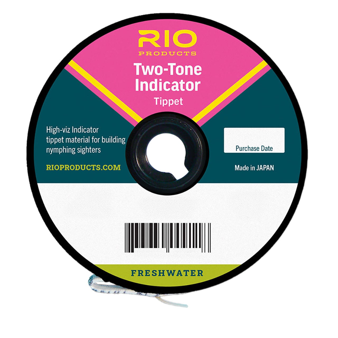 RIO Two-Tone Indicator Tippet Pink Yellow packaging