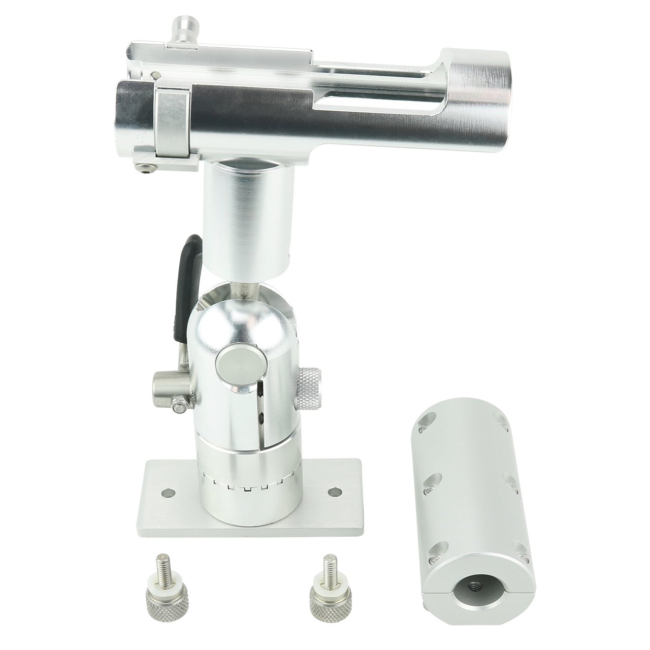 Cisco Single Short Cradle Rod Holder on Thumbscrew Rail Mount with locking ring disassembled