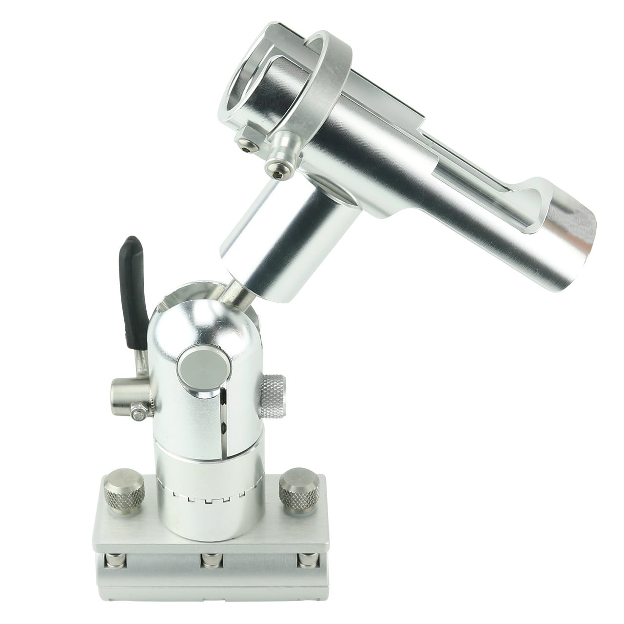 Cisco Single Short Cradle Rod Holder on Thumbscrew Rail Mount with locking ring angled cradle
