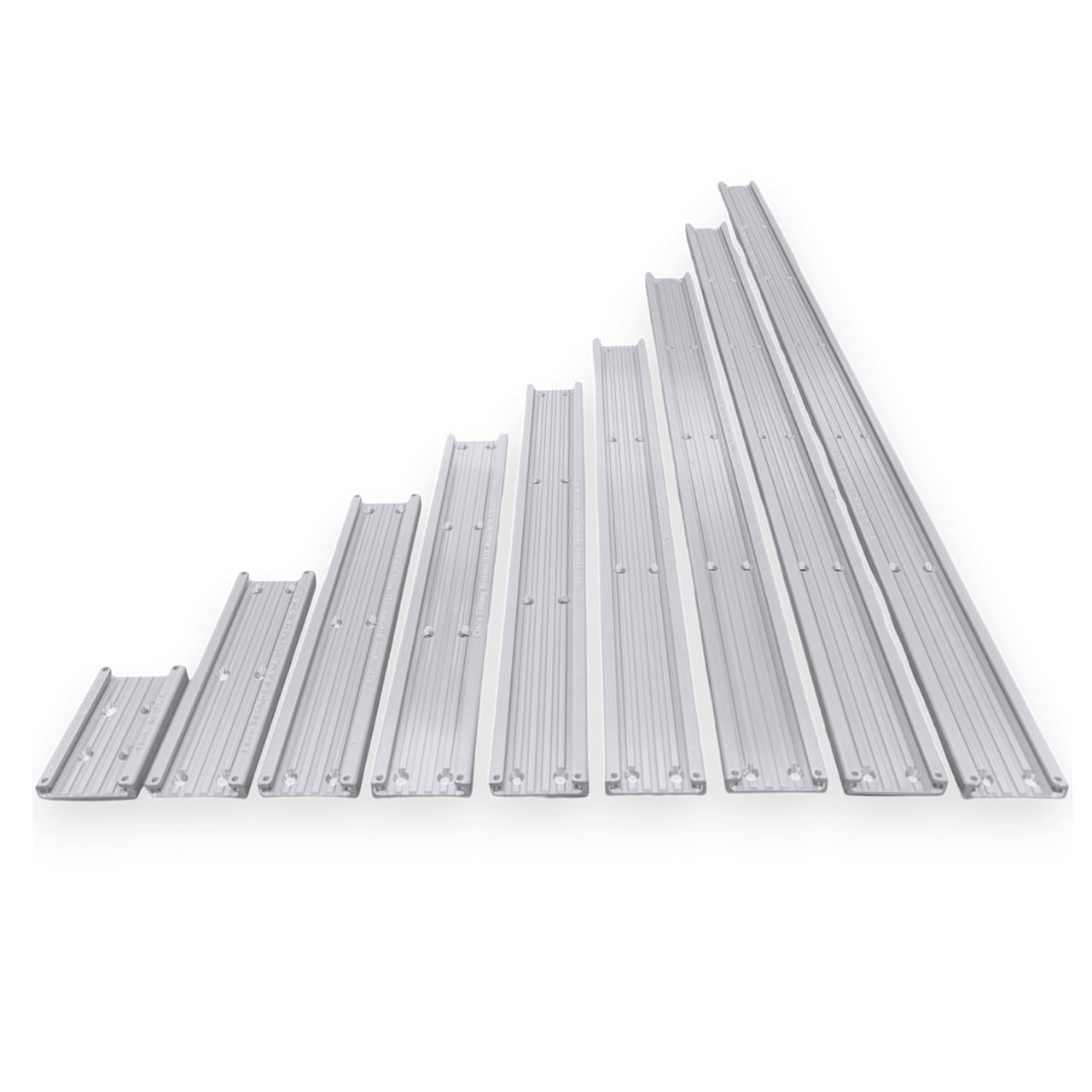 Cisco Sure-Stop Track different sizes compared next to eachother