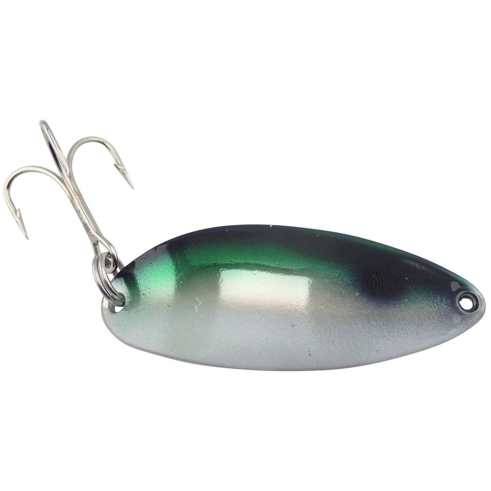 Acme Tackle Custom Painted Little Cleo Spoon color Glow Green Anchovy