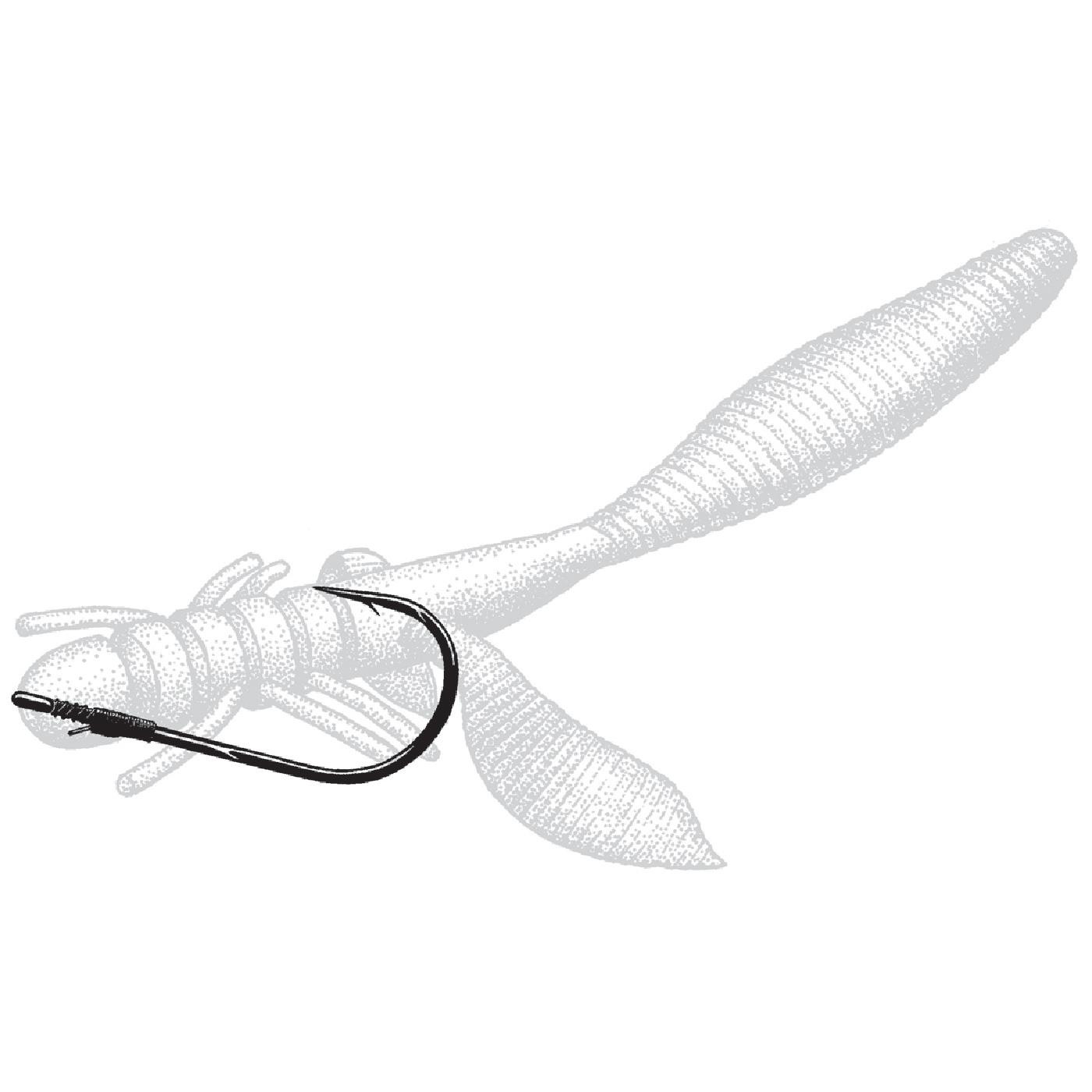 Owner 4X Jungle Flipping Hooks in use, bait not included