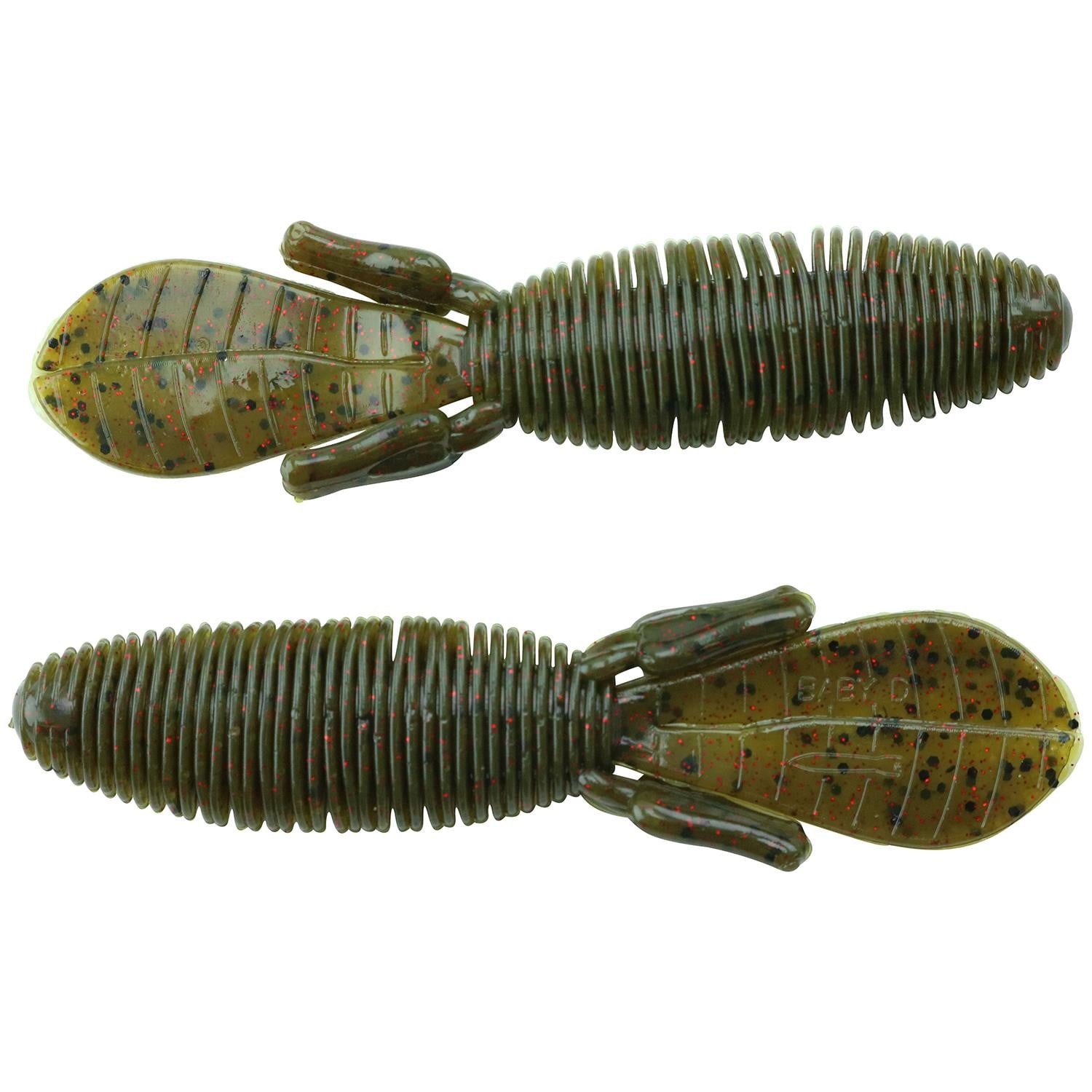 Missile Baits Baby D Bomb Soft Bait color Green Pumpkin Red both sides