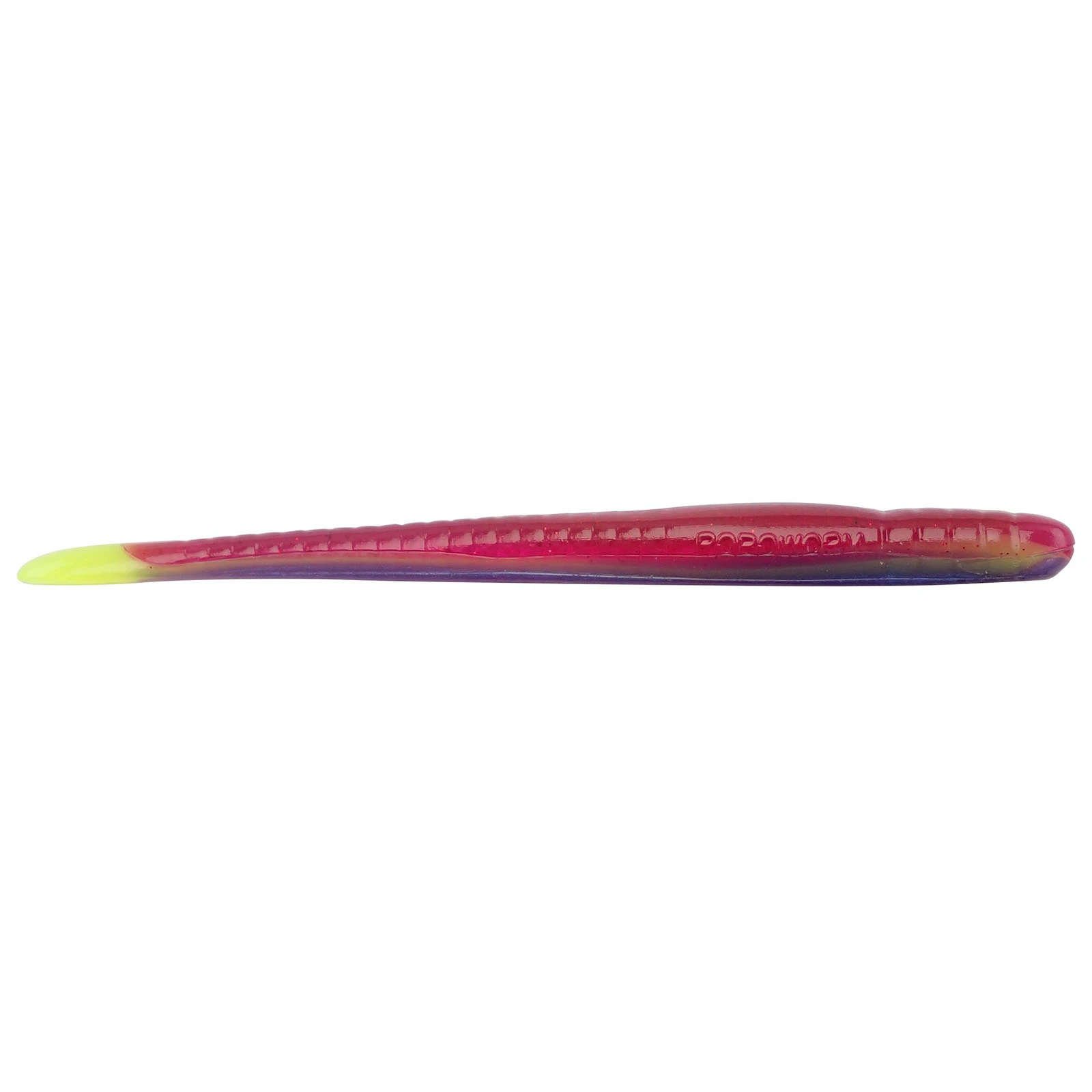 Roboworm Fat Straight Tail Worms color Morning Dawn Red Chartreuse