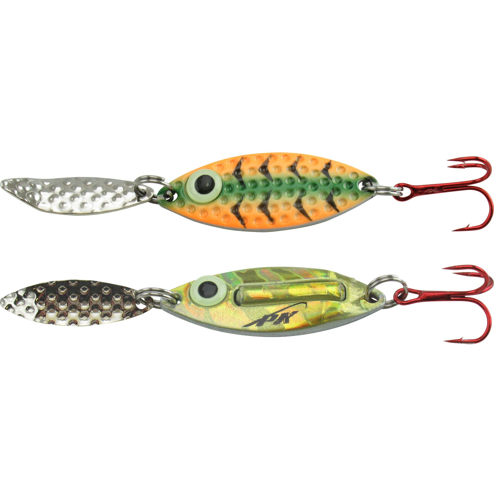 PK Lures Rattling Spoon color Crawdad Glow