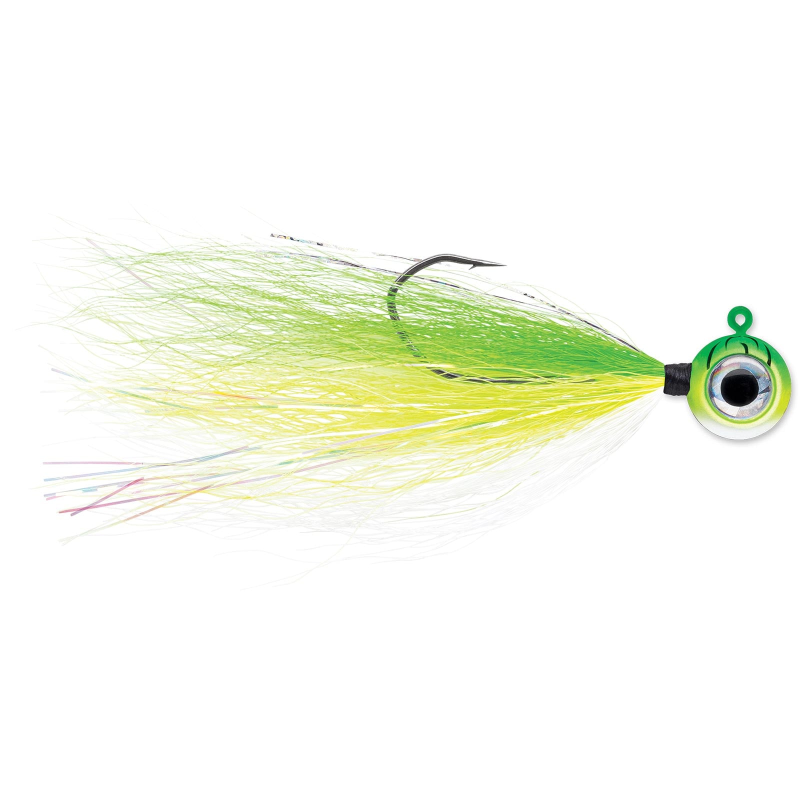 VMC Moon Tail Jig in Green Fire UV