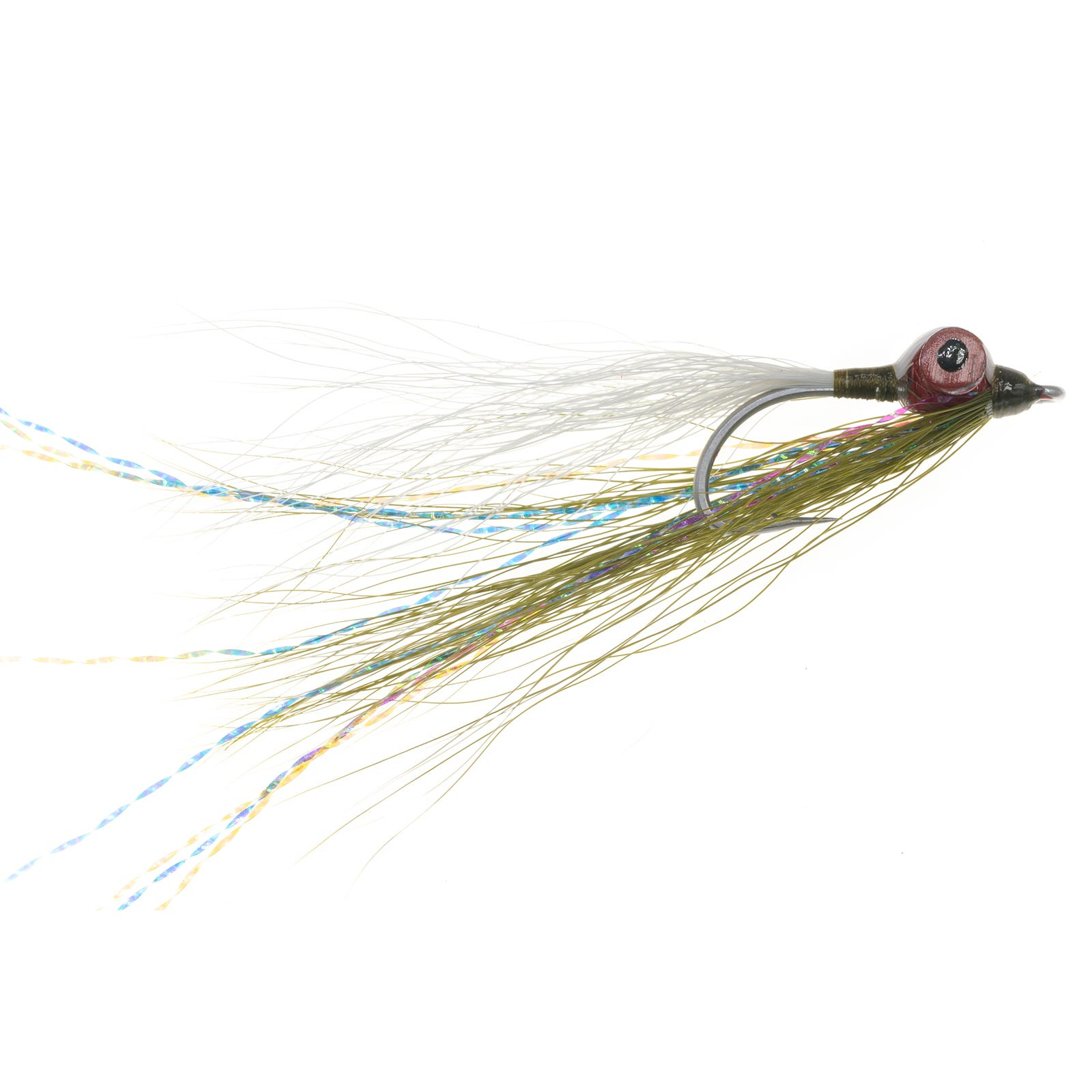 Clouser Minnow - 2 Pack color Olive White