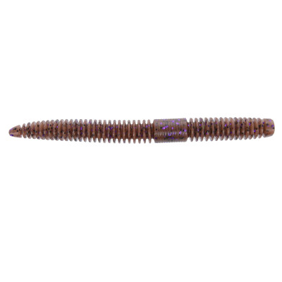 Yamamoto Slinko Worm Cinnamon Brown w/ Black/Purple Flake