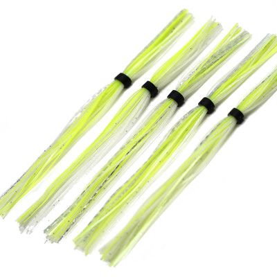 6Pcs Jig Skirt 50 Strands Silicone Skirts Wire Fishing Lure